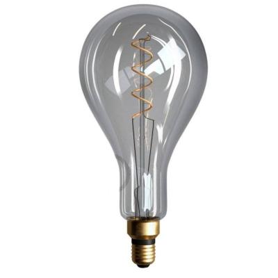Ampoule LED XXL décorative - Forme poire en verre fumé - Culot E27