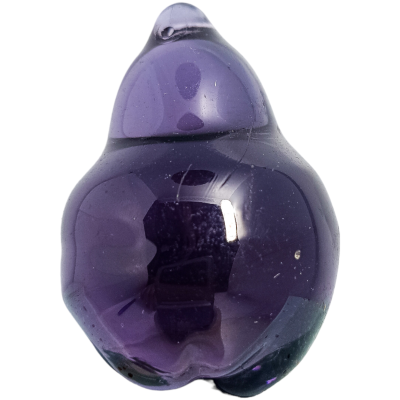 Perle poire - Noire reflet violet - Grand modèle