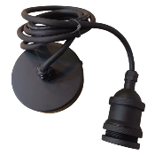 Suspension extérieure IP44 - pavillon câble 150cm et douille E27