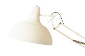 Applique lampe d'architecte en métal bras articulé blanc mat E27