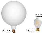 Ampoule LED forme Globe géante - Culot E27 - Coloris blanc mat - 7W - 4000K