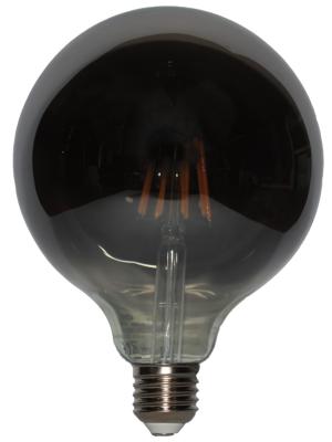 Ampoule LED décorative - Culot E27 - Forme globe - Verre fumé - 6W