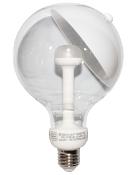 Ampoule LED culot E27 forme globe avec parabole blanche - Grand modèle