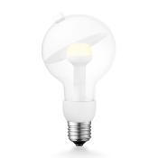 Ampoule LED culot E27 forme globe avec parabole blanche - Petit modèle G80