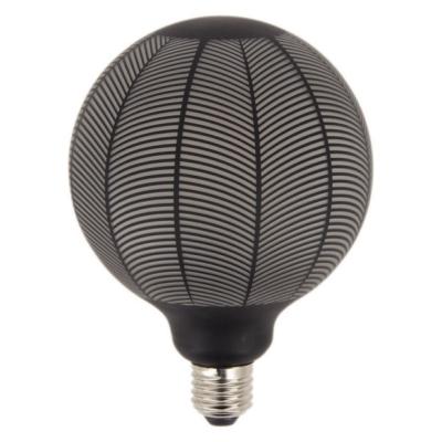 Ampoule globe E27 LED - Motifs aiguilles de pin noir - 4W - 1800K