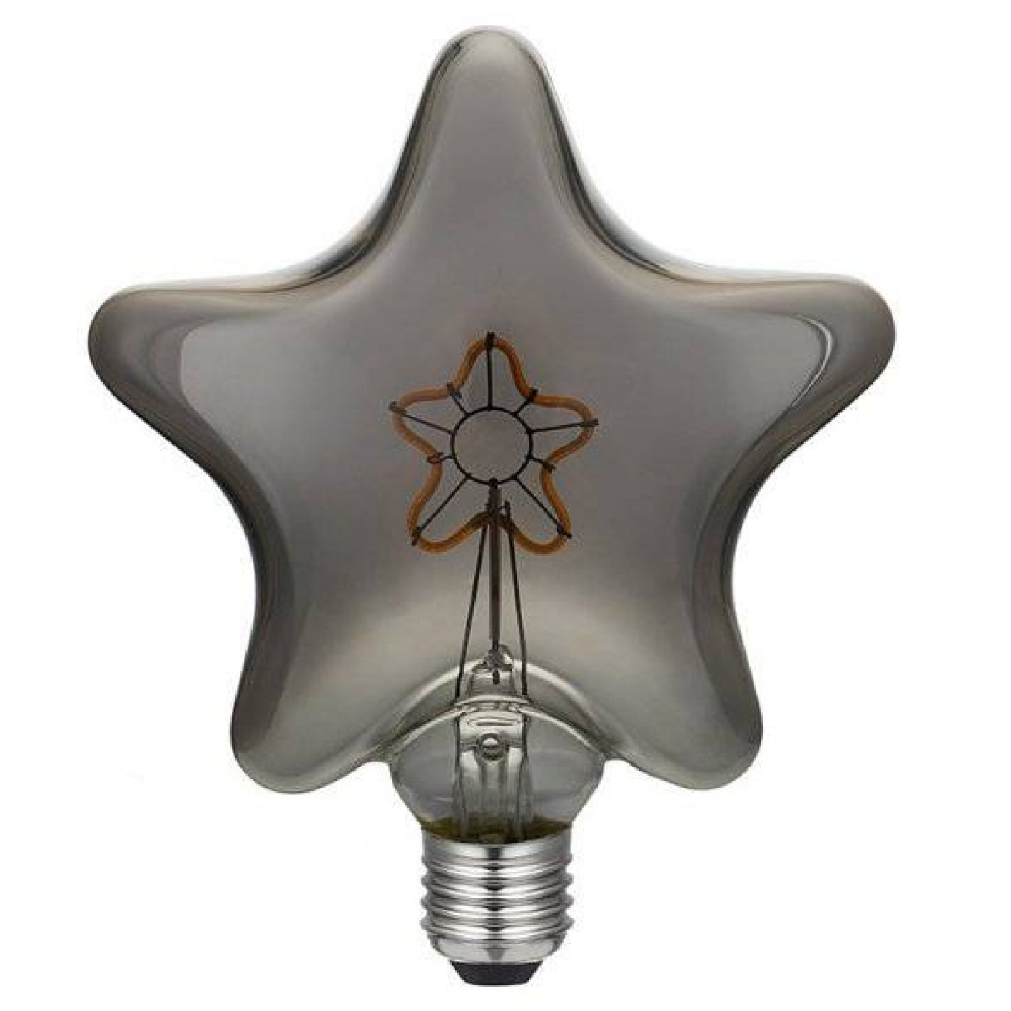 Ampoule LED décorative forme Étoile verre fumé - Culot E27