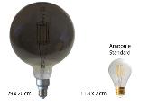 Ampoule géante LED Culot E27 globe noir fumé - 6W - 320 lm - 3000K