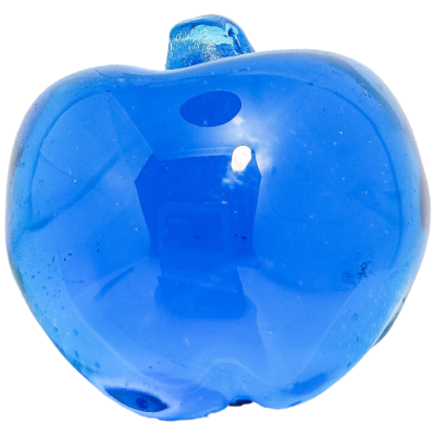 Perle pomme bleu lagon translucide