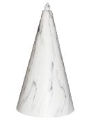 Suspension cône en métal imitation marbre - Luminaire 120 x 15 cm culot E27