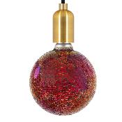 Ampoule LED décorative Mosaique rouge craquelée - Globe culot E27 - 4W - 470LM - 2700K