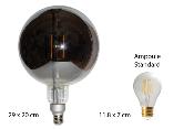 Ampoule géante LED Culot E27 globe noir fumé - 6W - 320 lm - 3000K
