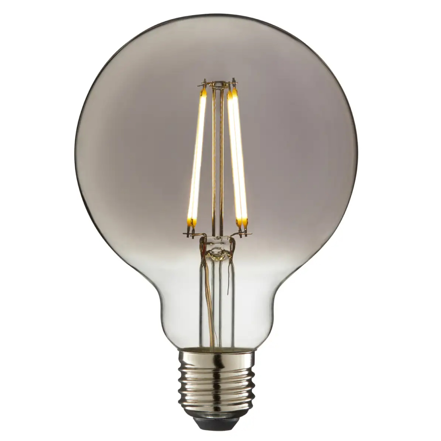 Ampoule LED décorative - Culot E27 - Forme globe - Verre fumé - 6W