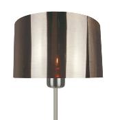 Lampadaire sur pied en métal chromé avec abat-jour en PVC cuivré - E27