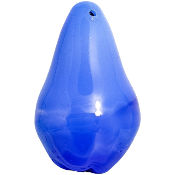 Perle poire - Bleu laiteux opaque - Petit modèle 