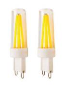 Ampoule G9 LED en PVC sous blister de 2 pièces 2,5W - 2700K