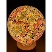 Ampoule globe E27 LED - Globe mosaïques effet florale