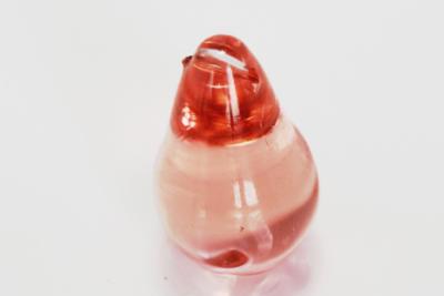 Perle poire - Rose saumon translucide - Petit modèle