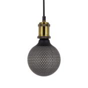 Ampoule globe E27 LED - Motifs hexagones - 6W - 1800K