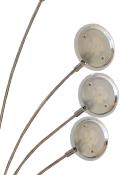 Lampadaire en métal chromé 5 spots - Lampe sur pied - Luminaire LED