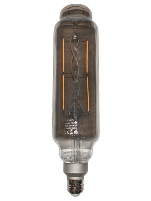 Ampoule LED décorative - Tube XL - Verre fumé noir - E27 - 3000K - 320LM