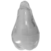 Perle poire - Verre transparent - Petit modèle