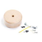 Kit Mini rosace cylindrique en bois avec 1 trou central - Composant électrique pavillon