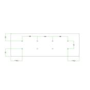 Kit rosace XXL rectangulaire à 8 trous et 6 trous latéraux - Pavillon