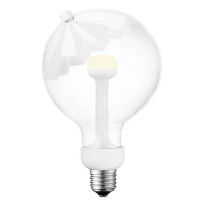 Ampoule LED culot E27 forme globe avec parapluie blanc amovible - Grand modèle G120