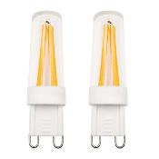 Paquet de 2 Ampoules LED G9 en PVC - 2,5W - 2700K