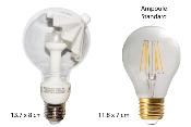 Ampoule LED culot E27 forme globe avec parapluie blanc amovible - Petit modèle G80