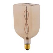 Ampoule décorative LED - Bouteille carré verre ambré - Culot E27 