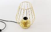 Lampe de chevet en métal doré imitation laiton - Style géométrique