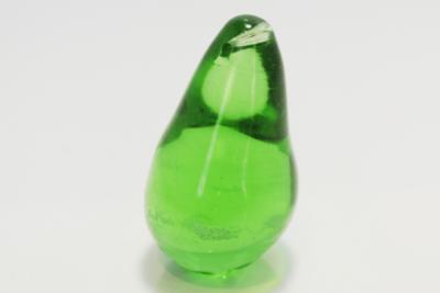 Perle poire - Vert emeraude translucide - Petit modèle
