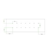  Kit rosace XXL rectangulaire à 14 trous et 6 trous latéraux - Pavillon