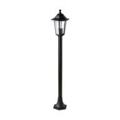 Lampadaire extérieur - Poteau lumineux en métal noir - E27 - 60W