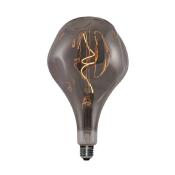 Ampoule décorative E27 LED - Poire cabossée grise fumée