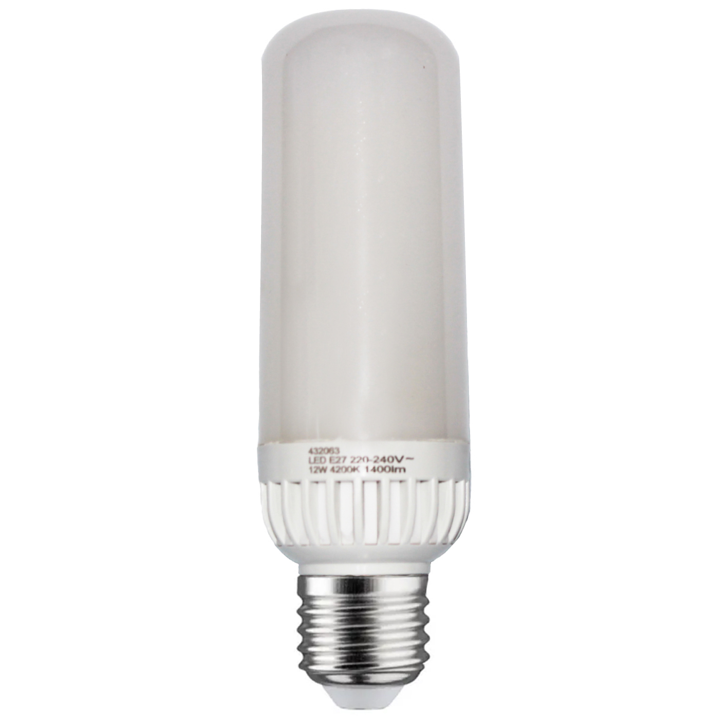 Ampoule LED tube gélule - 360°- Culot E27 - Blanc froid 12W - 4200K - 1400lm