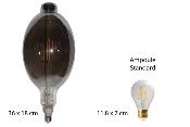 Ampoule décorative LED Culot E27 - Forme ballon verre fumé -6W - 3000K