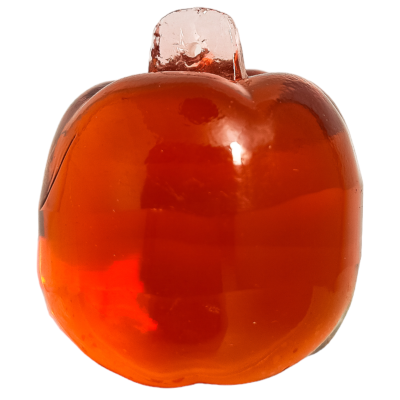 Perle pomme orange translucide