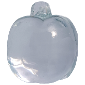 Perle pomme verre transparent 