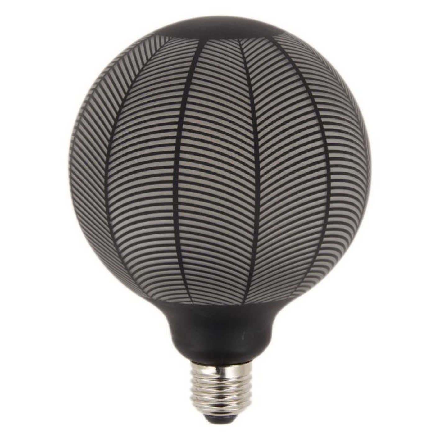 Ampoule globe E27 LED - Motifs aiguilles de pin noir - 4W - 1800K