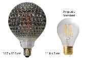 Ampoule LED décorative -Globe E27 - Effet mosaique - 4W - Blanc chaud