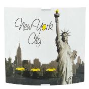 Applique en verre impression New york - Statut de liberté - E27 - 60W