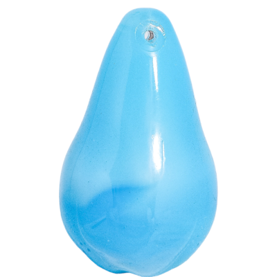 Perle poire - Bleu turquoise opaque - Petit modèle