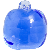 Perle pomme bleu azur translucide