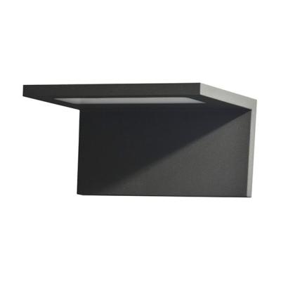 Applique en métal anthracite LED intégrée forme angle