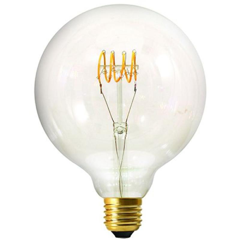 Ampoule globe E27 LED Filament loopings Verre à effet
