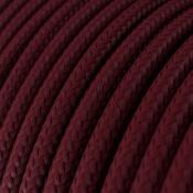 Câble rond - Tissu effet soie - Bordeaux