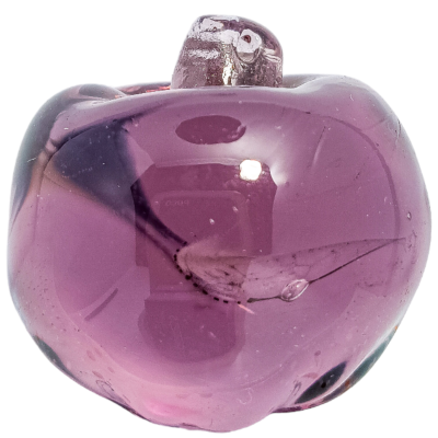 Perle pomme violette translucide
