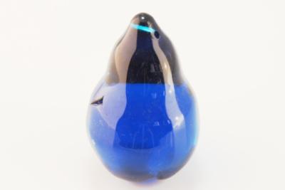 Perle poire - Bleu azur translucide - Grand modèle